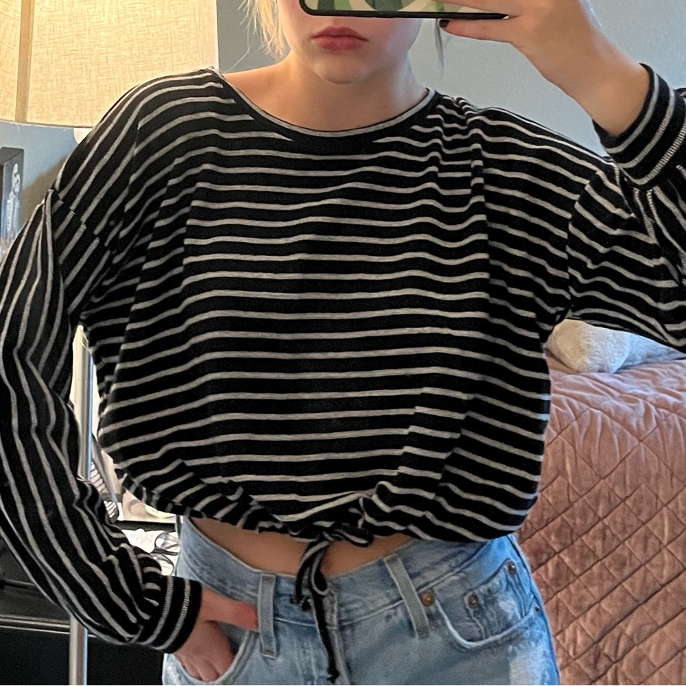 forever 21 cropped sweater long sleeve